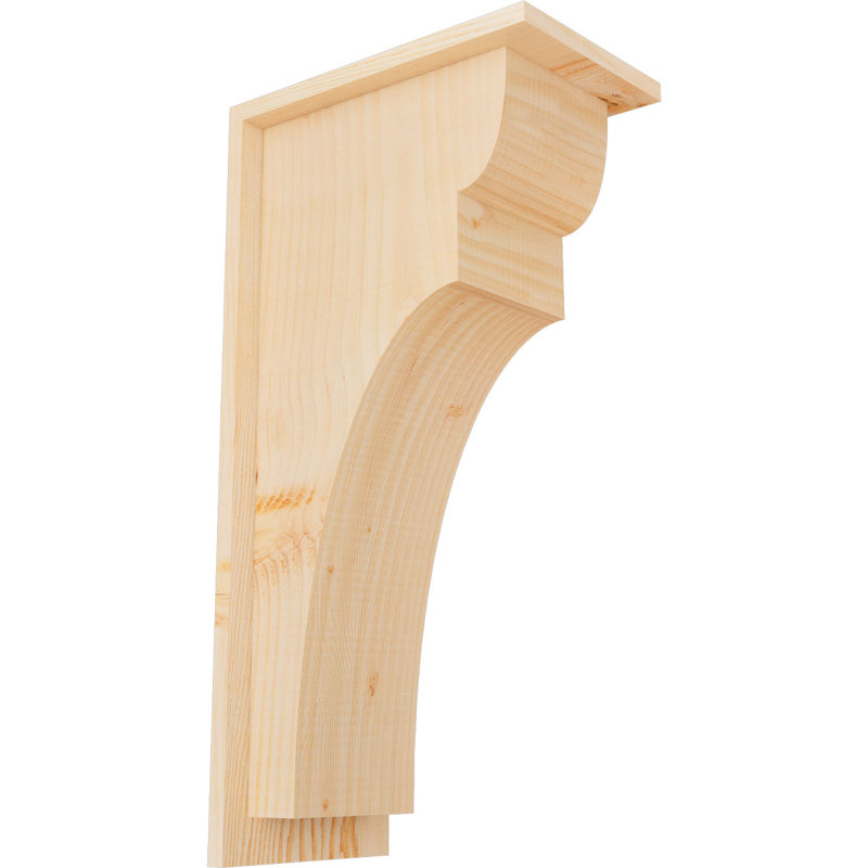 Yorkshire Yorktown avec plaque arrière, H 24 po x l 7,5 po x P 12 po, Sapin de Douglas, Lisse
