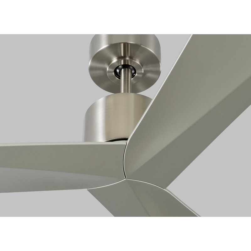 Adler Downrod Ceiling Fan, Aged Pewter/Light Gray Weathered Oak, 52"