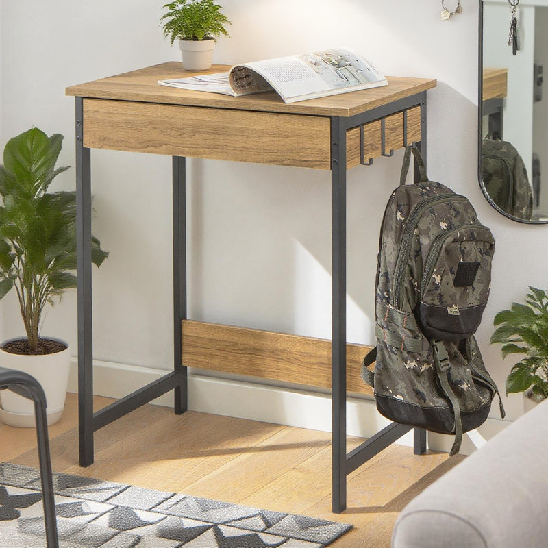 Issleib Writing Desk, Wooden Natural/Black