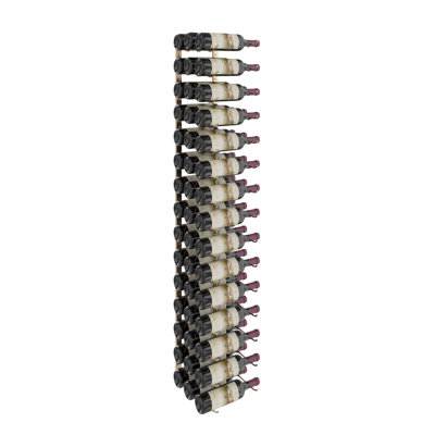 Indurial 12-Bottle Wall-Mounted Metal Wine Rack in Golden Bronze – 48" Tall