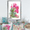 Pivoines roses en fleurs - Décoration murale traditionnelle sur toile