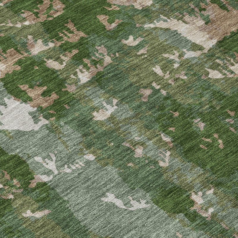 Machine Washable Indoor/Outdoor Chantille ACN2833 Lodge Rug, 2'3" x 7'6" Runner, Basil