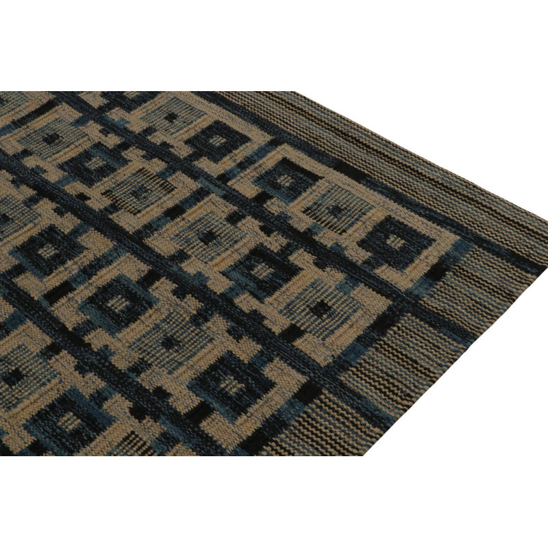 Scandinavian Wool Geometric Area Rug, Rectangle 12' x 15'