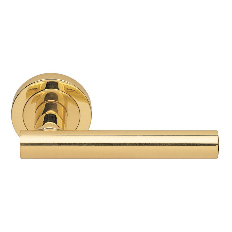 Calla Latch Door Handle, Polished Brass
