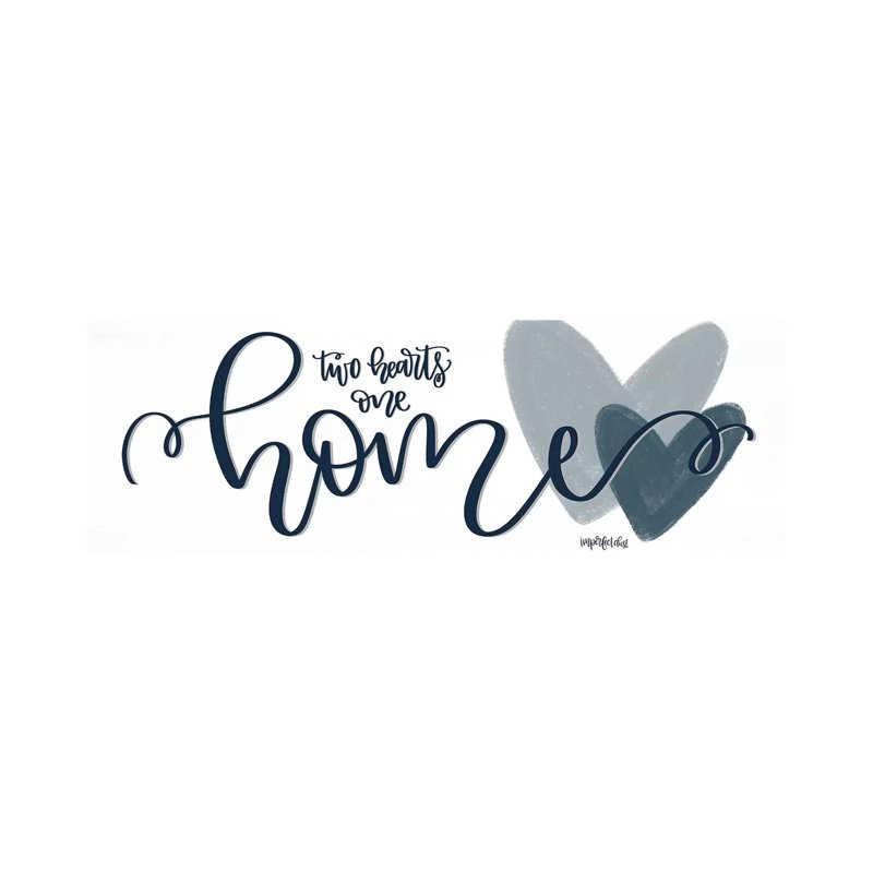 Two Hearts One Home by Imperfect Dust - Wrapped Canvas Panoramic Print, 30.48 cm H x 91.44 cm W x 3.175 cm D