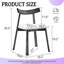 Ensemble de 2 chaises de salle à manger en bois massif avec coussins en polyuréthane, dossier ergonomique, usage domestique-1046805496