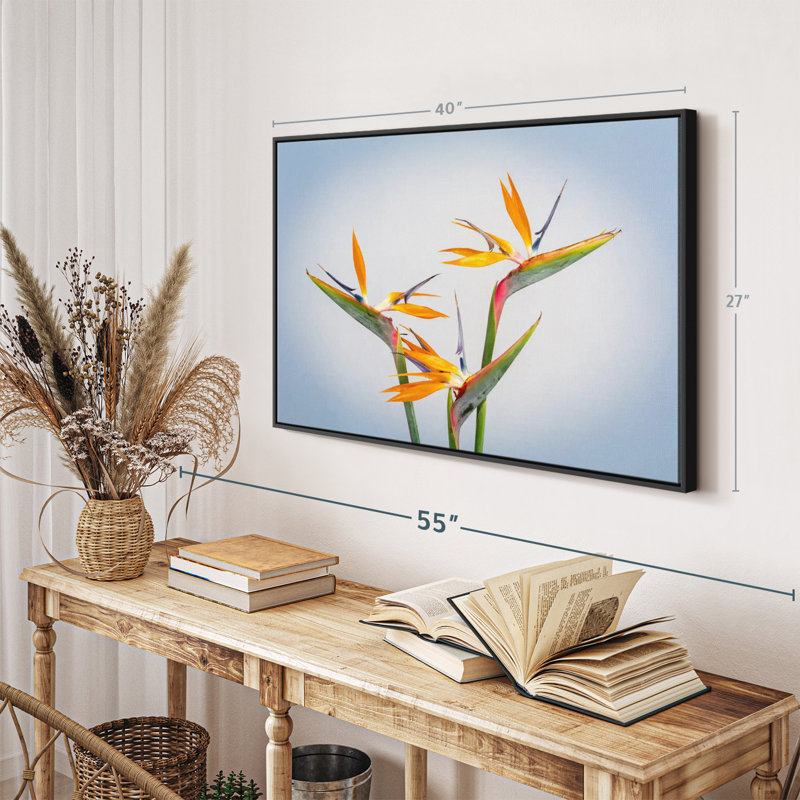 Impression sur toile jaune Strelitzia jaune, H 27 po x l 40 po