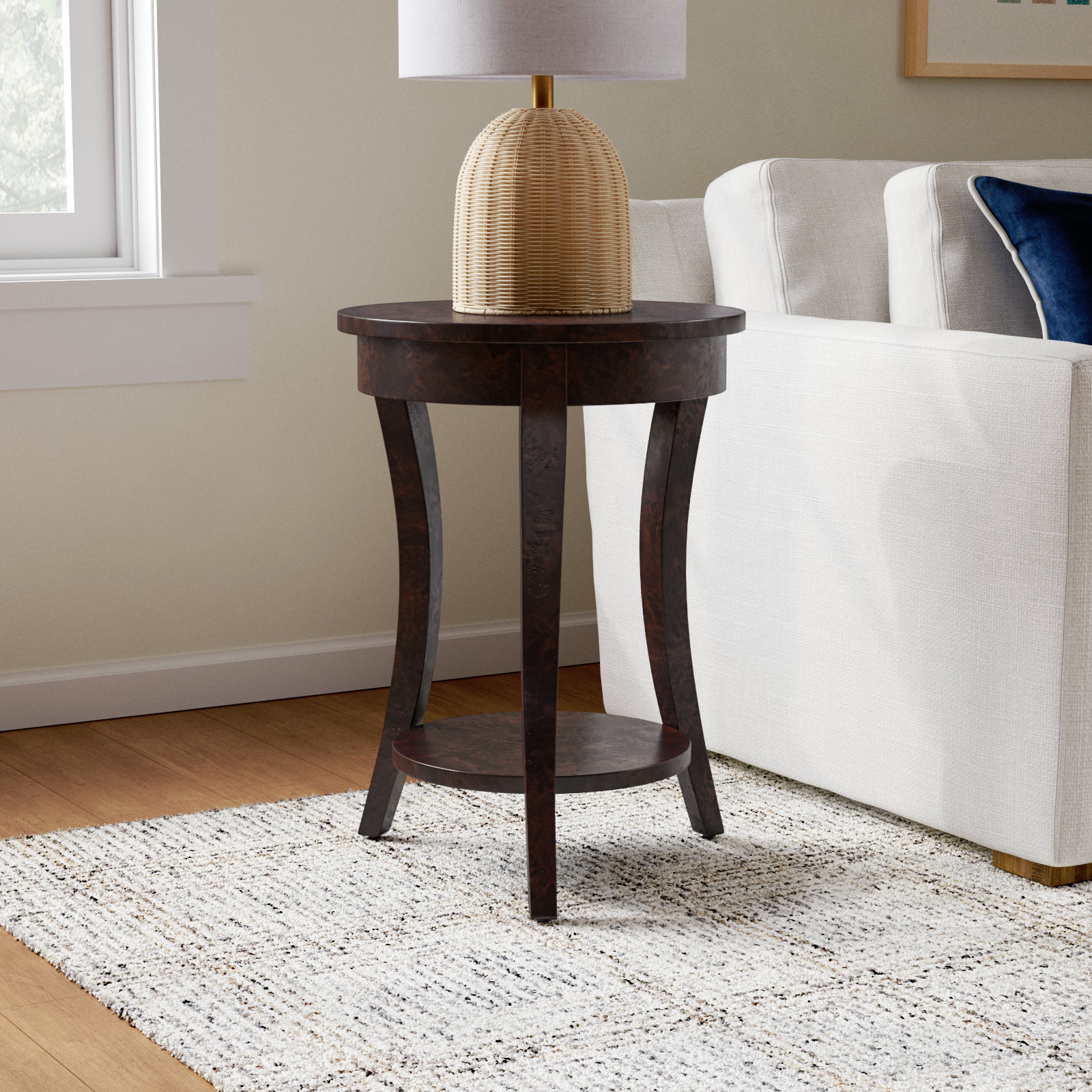 Beltsville 18" End Table, Dark Brown