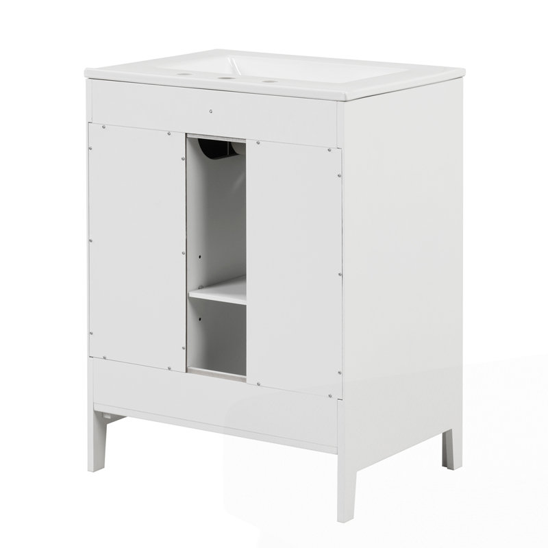 Meuble-lavabo 24 po avec lavabo, Blanc