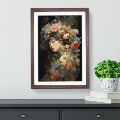 Floral Art Victorian Art - Framed Print