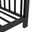 Lit plateforme simple en métal, noir