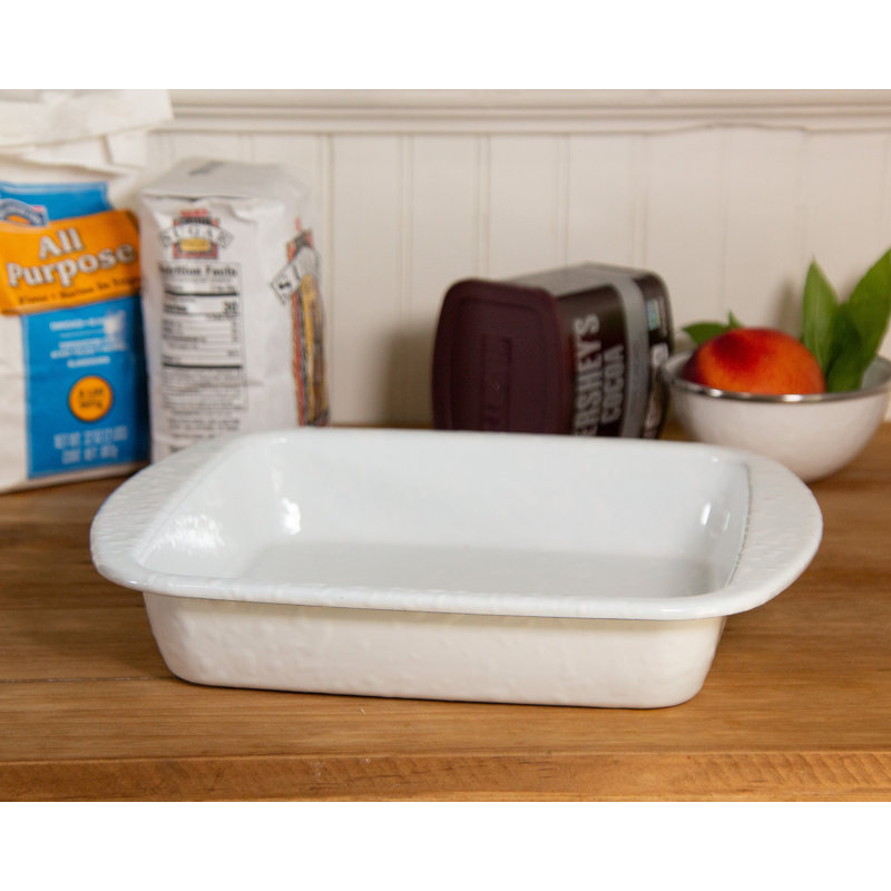 Solid Black Brownie Pan, Solid White Textured