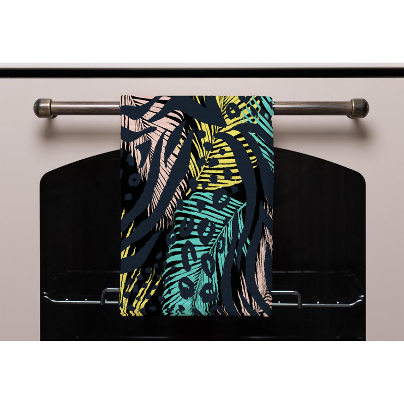 Cotton Floral Waffle Kitchen Towel