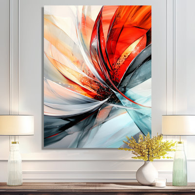 Disintegrating Order Of Red Fractal I - Fractals Metal Decor, Modern Metal Print