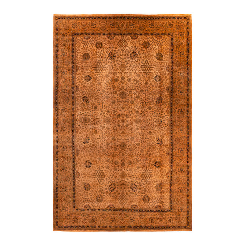 Tapis unique en laine noué à la main de style années 2000 de 10 pi 2 po x 15 pi 9 po Cynthiana