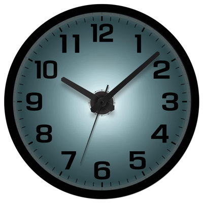 Horloge murale silencieuse éclairée dans le noir, à piles pour le salon / la cuisine, grand affichage numérique facile à lire, 12 pouces
