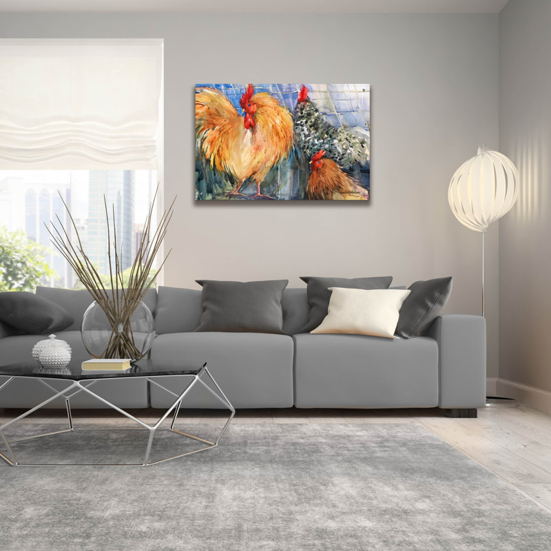 «Three Crowns» par Annelein Beukenkamp, art mural en verre acrylique, H 24 po x l 36 po x P 0,2 po