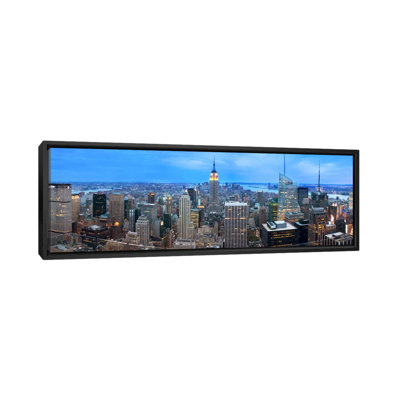 " New York Panoramic Skyline Cityscape (Evening) " by Unknown Artist