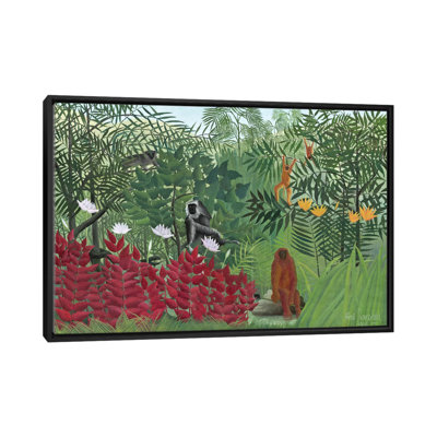 Forêt tropicale avec des singes, 1910 - reproduction d'art sur toile