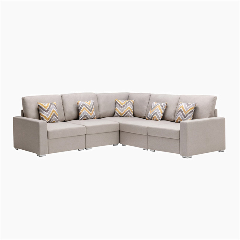 Canapé modulaire réversible 95,5 po Nolan, Lin beige
