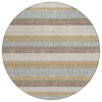Machine Washable Indoor/Outdoor Chantille ACN2530 Stripes Rug