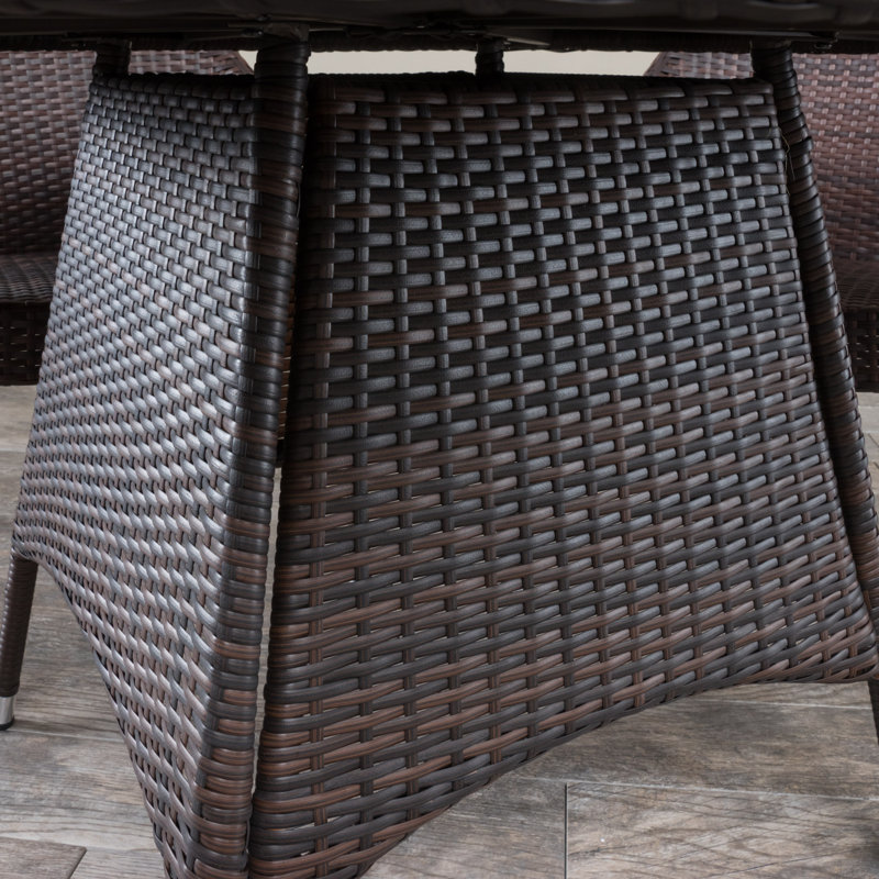 Getchell 2 - Person Wicker Patio Dining Set with Round Table