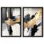 «Golden Thrust Duo Shadowbox Print Living Room Wall Art» par Art Remedy, cadre noir, 16 x 24-194786275-194786278