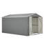 Remise de rangement extérieure 8 x 12 pi, grand rangement pour outils en métal avec cadre en aluminium et portes verrouillables, rangement pour pelouse de jardin