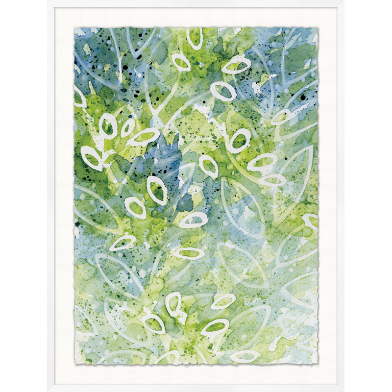 Eau 6 - Peinture encadrée sur papier