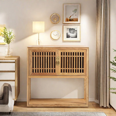 Zen Paint-Free Furniture Solid Wood Accent Cabinet