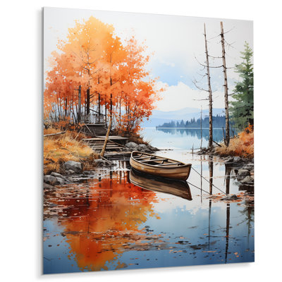 " Lake Dockside Serenity Pointillism I "
