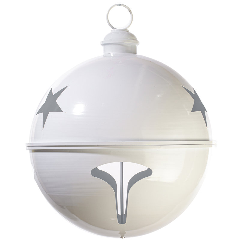 Ornement en forme de cloche., blanc, H 24 po x l 24 po x P 24 po