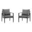 Chaise longue grise en aluminium avec coussins de poignet ergonomiques-434460203