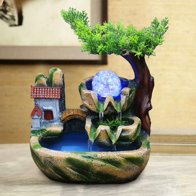Fontaine de bureau d'intérieur en résine Kenora