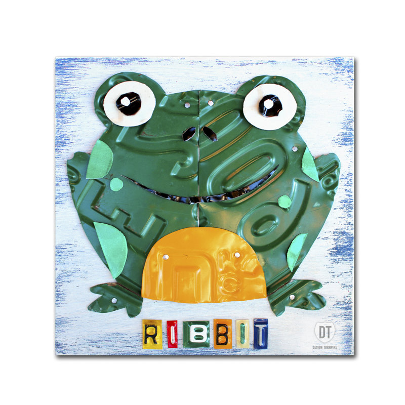Art sur toile Ribbit the Frog par Design Turnpike, H 35 po x l 35 po x P 2 po