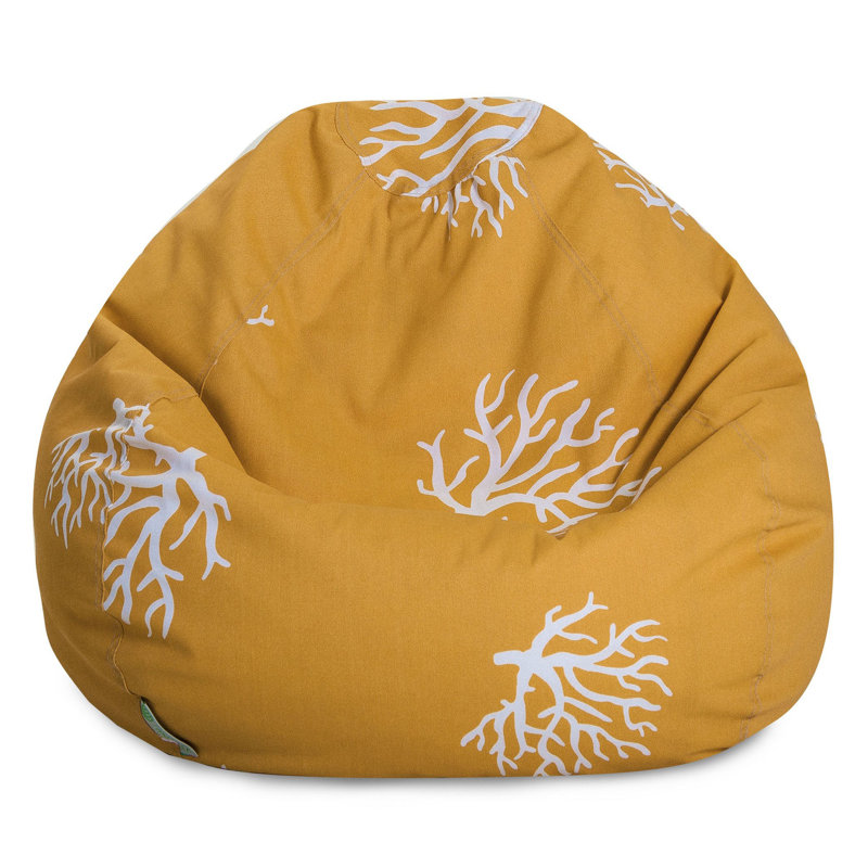 Fauteuil à billes standard pour l'extérieur, Polyester jaune Corail, H 22 po x l 28 po x P 28 po