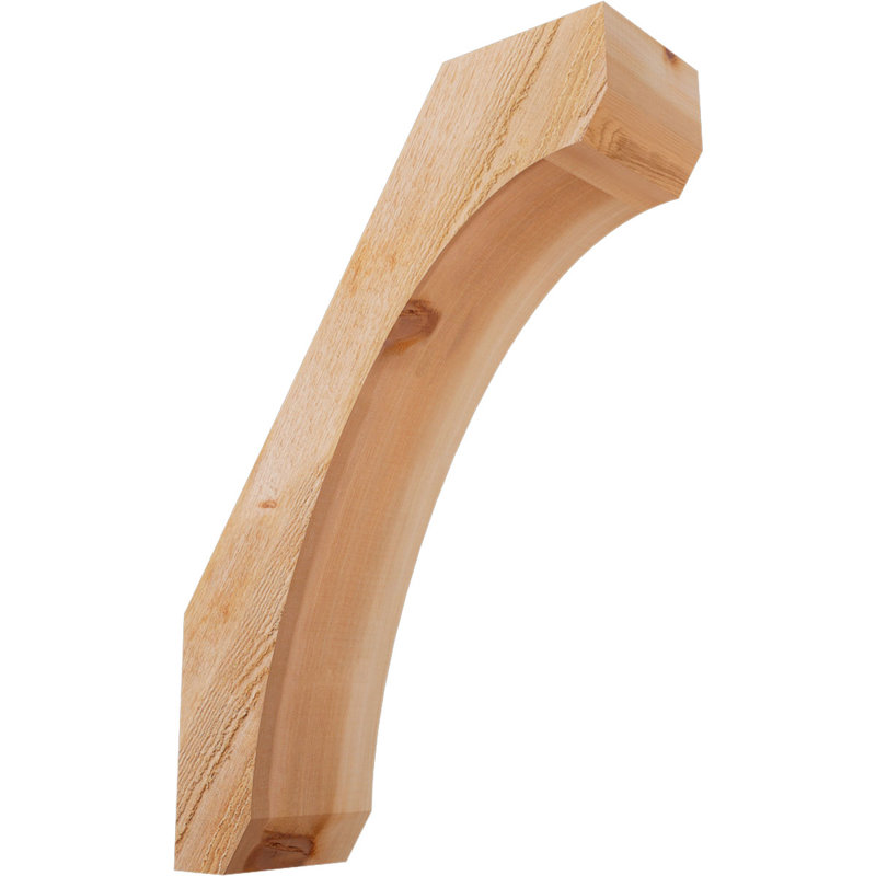 Attelle pour genoux à scie brute l 6 po x P 18 po x H 26 po, cèdre rouge de l'Ouest, Cèdre rouge de l'Ouest