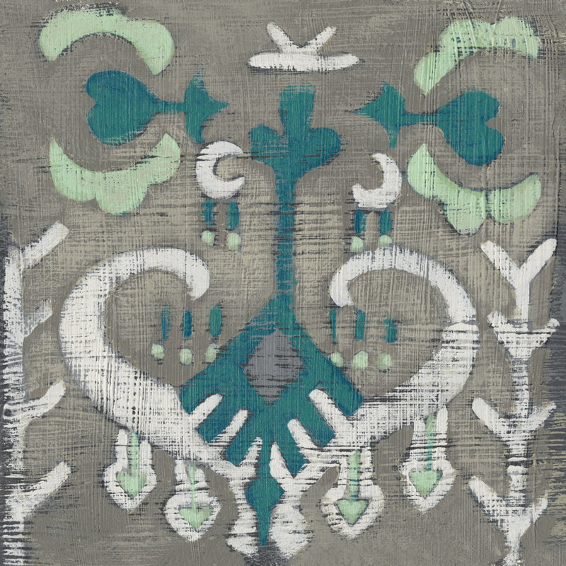 Tapisserie bleu sarcelle I, H 36 po x l 36 po x P 1,25 po