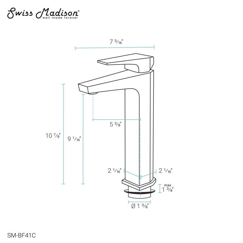 Voltaire Single Hole, Single-Handle, High Arc Bathroom Faucet, Chrome