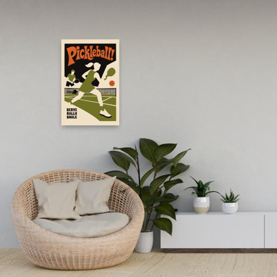 «Retro Pickleball joueurs», reproduction d'art rétro