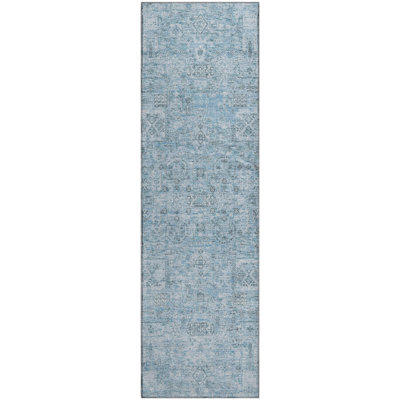 Premium Machine Washable Cerrito AMF611 Sky Rug