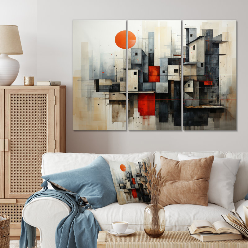 Abstract Architectures II - ensemble de reproductions de toiles abstraites, H 40 po x l 60 po x P 1 po