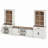 Laziza Farmhouse Entertainment Center With Bookshelf For Tvs Up To 75",Mid Century Modern TV Stand With 73"H Tall 5-Tier Bookcase With Open Storage And Barn Doors For Living Room,Bedroom,-114239056-123627537