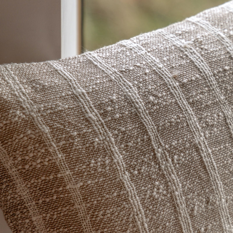 Melly Striped Throw Cushion, Natural