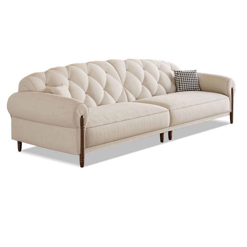 Coussin modulaire blanc en polyester, H 34,25 po x l 98,43 po x P 37,4 po, Blanc, 3