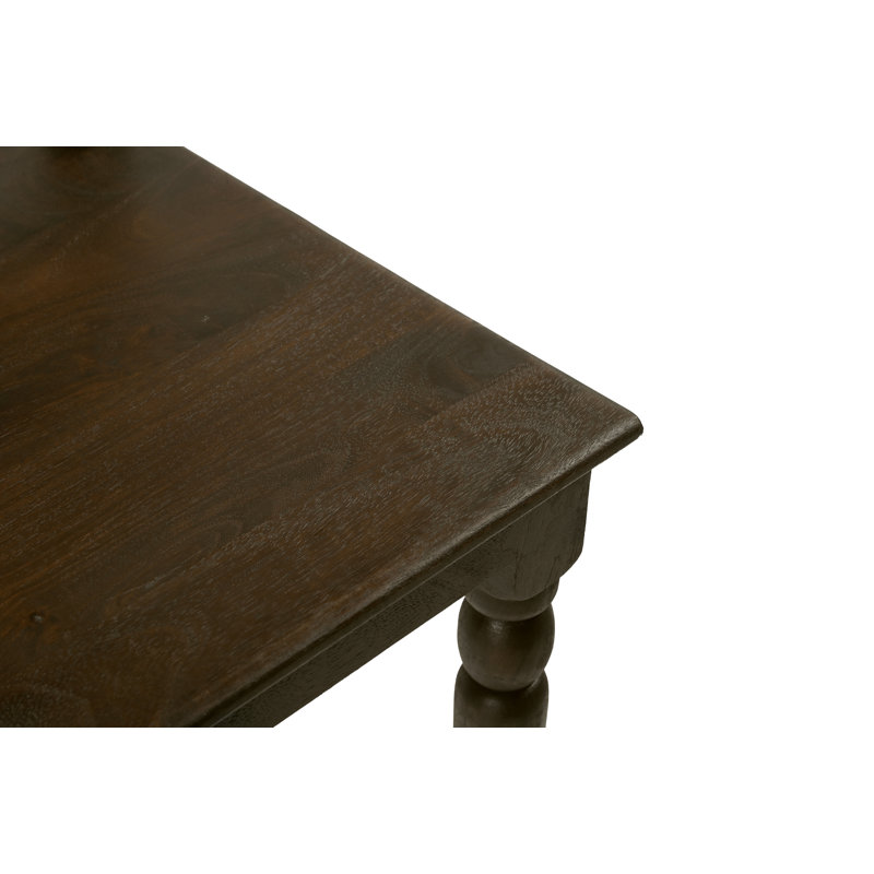 Ensemble 2 pièces de chaises de comptoir Bliss en bois massif brun traditionnel Barista