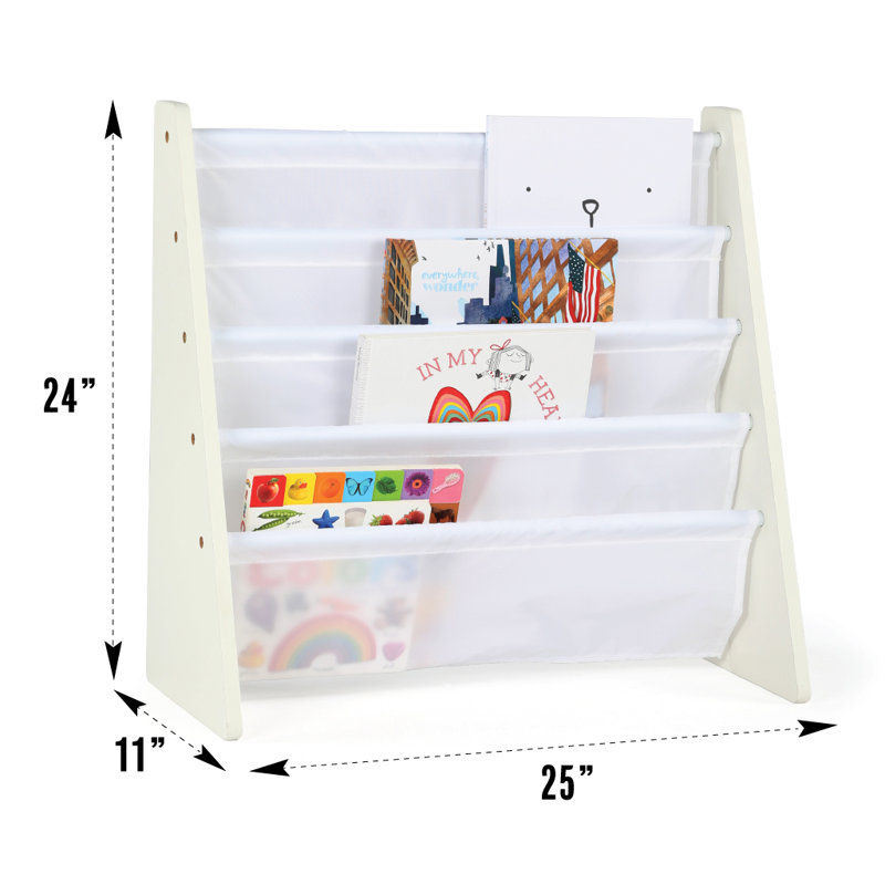 61cm H X 63.5cm W Kids Book Display, White