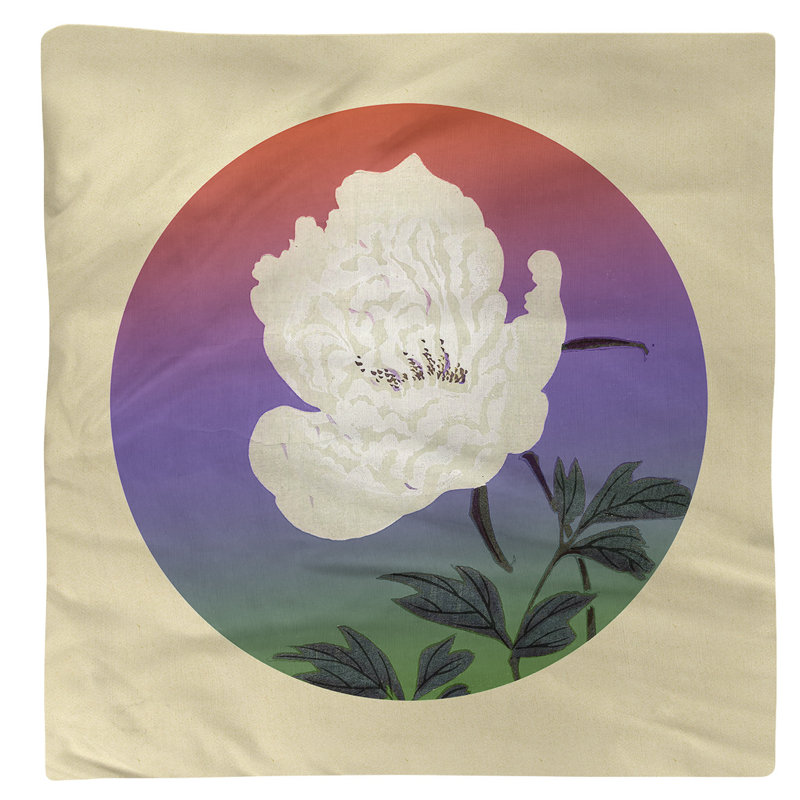 Keito Sato Cotton Floral Square Napkin, Red/Purple/Green