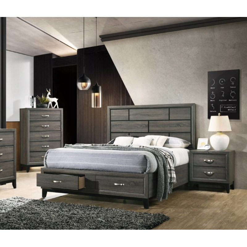 Valdemar 3-pcs Bedroom Set, King