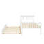Structure de lit plateforme robuste en bois robuste avec lit gigogne escamotable-622604837